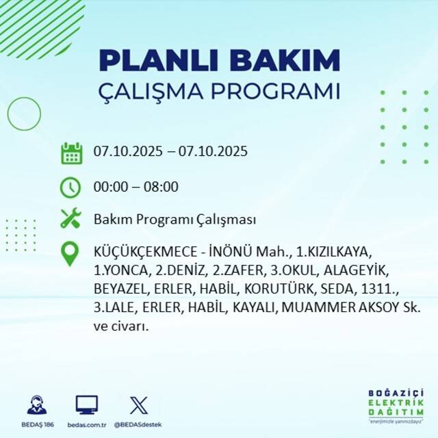 Bugün İstanbul karanlığa bürünecek! BEDAŞ açıkladı: 23 ilçede elektrikler kesilecek 36
